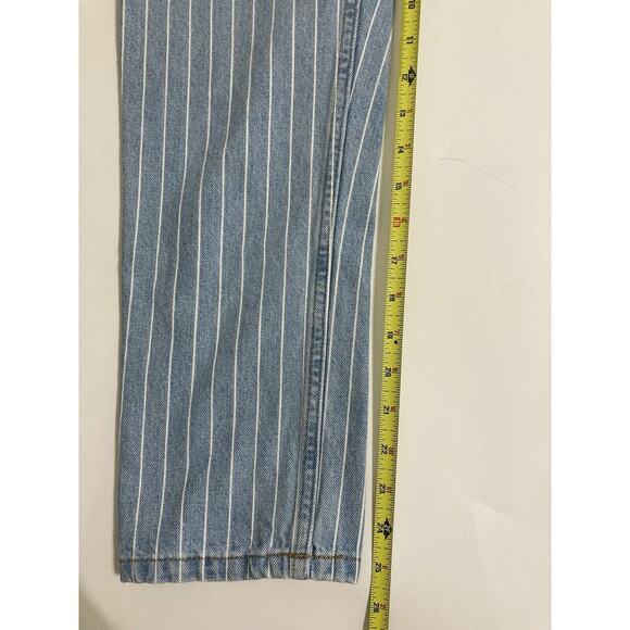 Everlane The 90s Cheeky Straight Jeans Pinstripe Size 25 Ankle Button Fly - Picture 6 of 8